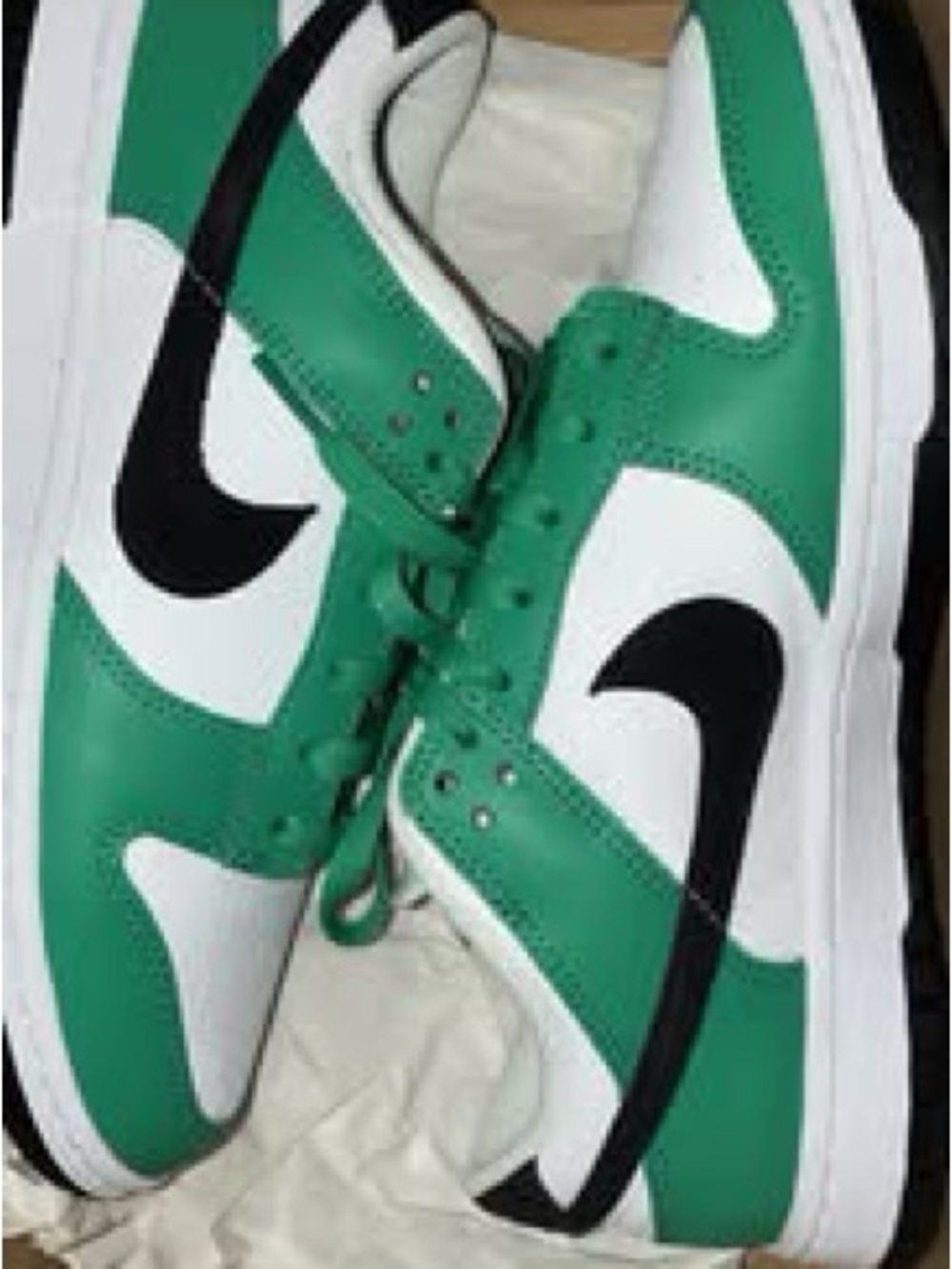 Nike Green, White & Black Low-Top Sneakers